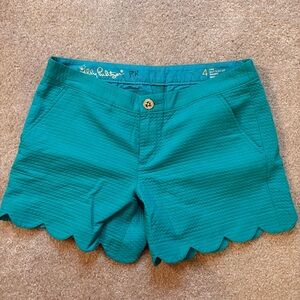 Lilly Pulitzer Teal Buttercup Shorts